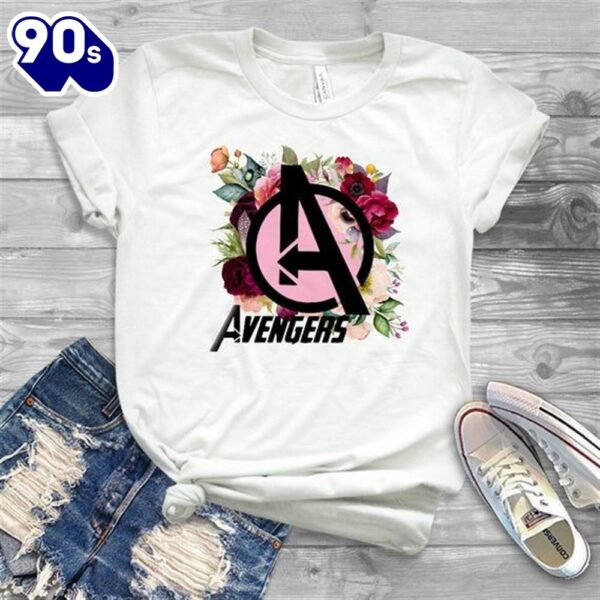 Avengers Floral Crop Tank, Avengers Baby Tee Shirt