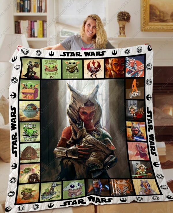 Baby Yoda And Ahsoka Tano Blanket Best Gift For Fans Lovers Baby Yoda