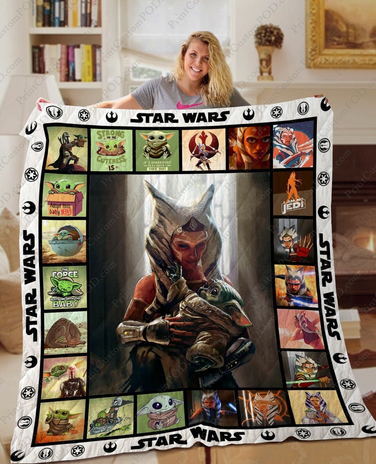 Baby Yoda And Ahsoka Tano Blanket Best Gift For Fans Lovers Baby Yoda Baby Yoda And Ahsoka Tano Blanket Best Gift For Fans Lovers Baby Yoda