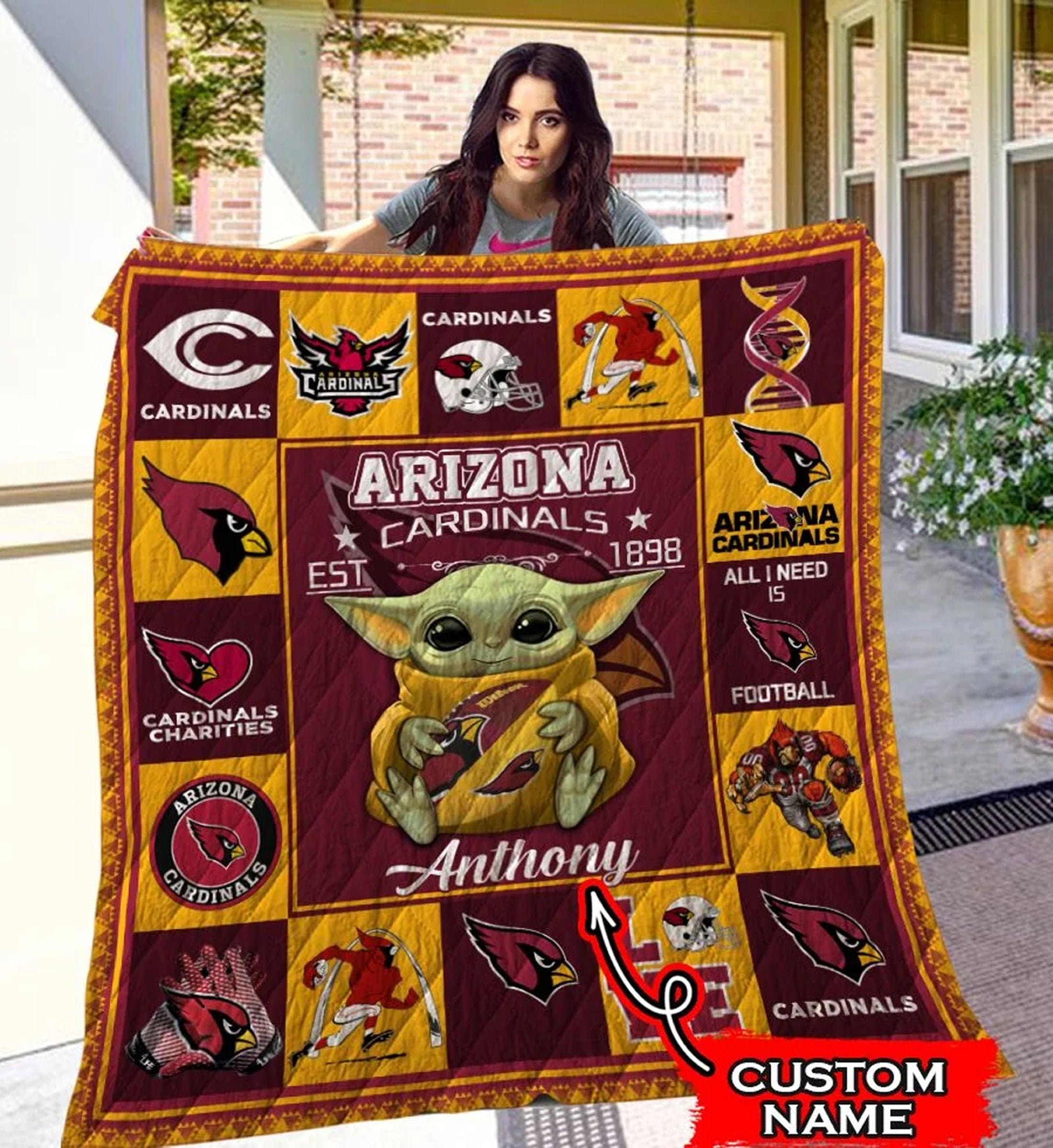 Baby Yoda Arizona Cardinals Arizona Cardinals Bedding Quilt Baby Yoda Baby Yoda Arizona Cardinals Arizona Cardinals Bedding Quilt Baby Yoda