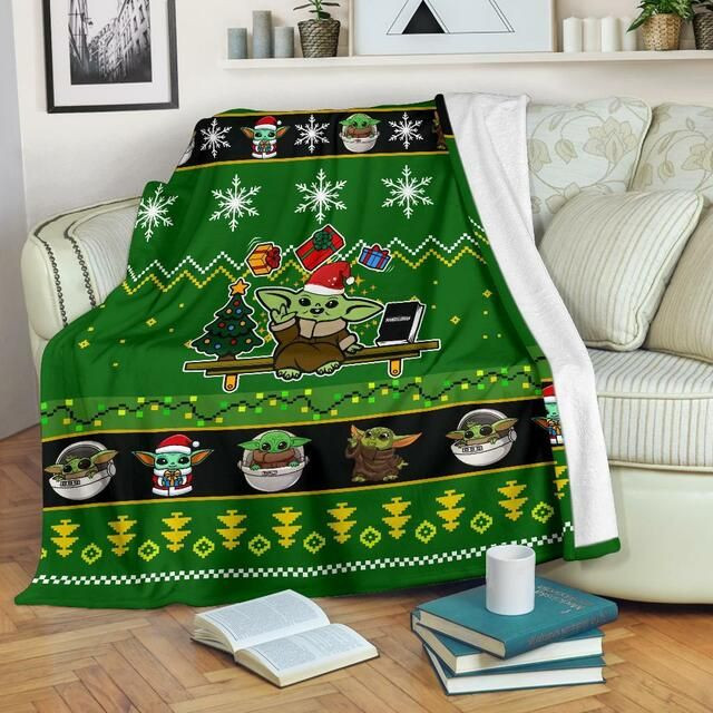 Baby Yoda Christmas Fleece Blanket Gift For Fan, Premium Comfy Sofa Throw Blanket Gift Baby Yoda Christmas Fleece Blanket Gift For Fan, Premium Comfy Sofa Throw Blanket Gift