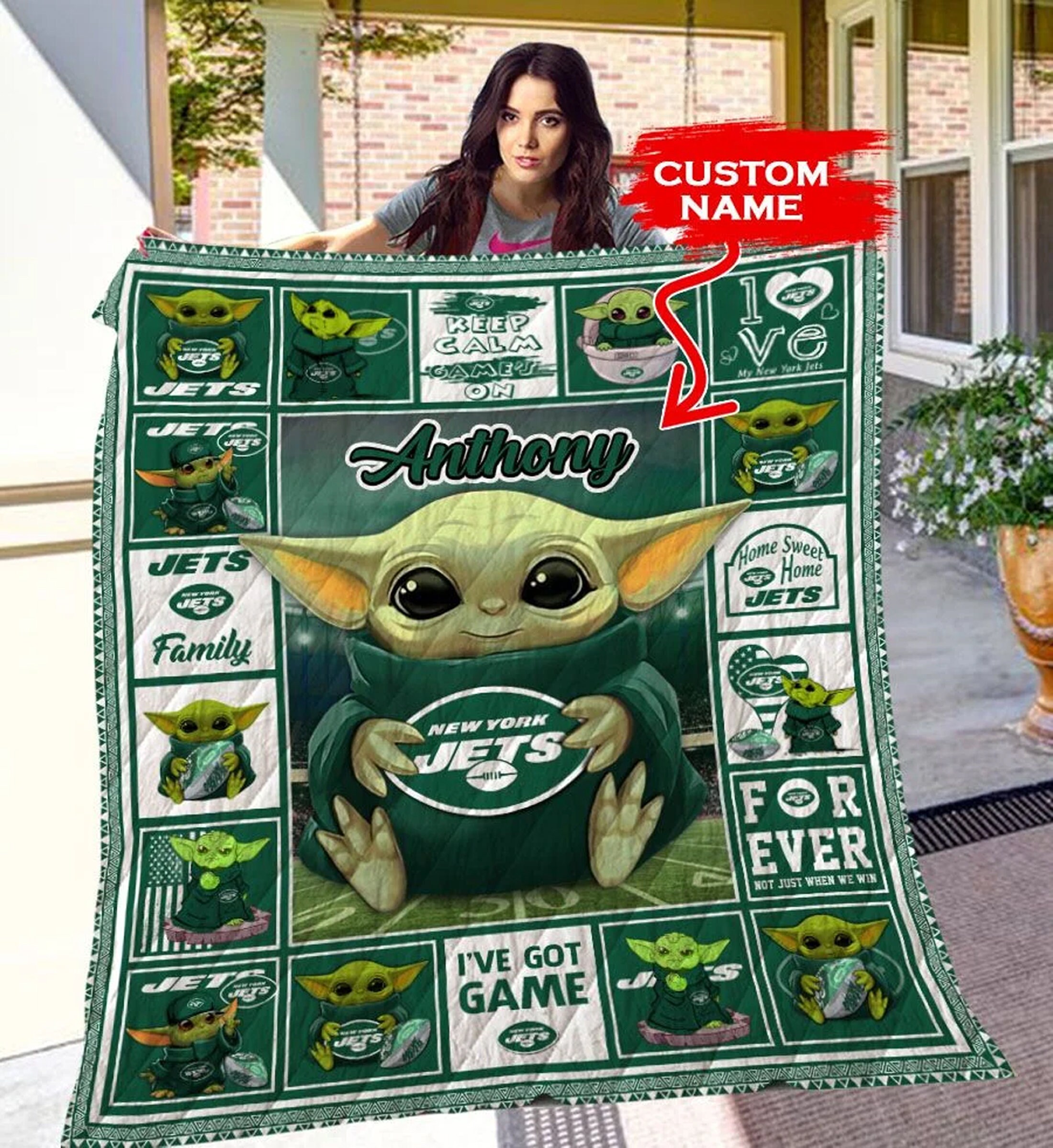 Baby Yoda New York Jets Baby Yoda New York Jets Nfl Quilt Blanket St Baby Yoda New York Jets Baby Yoda New York Jets Nfl Quilt Blanket St