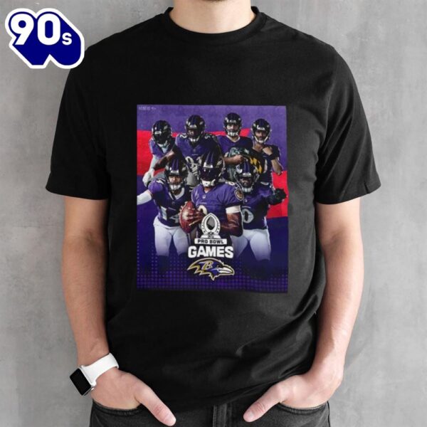 Baltimore Ravens Your Ravens Pro Bowlers Team Up 2024 NFL Pro Bowl Games T- Shirt