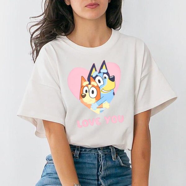 Bluey Bingo Valentines Day Toddler Boy Girl T-Shirt