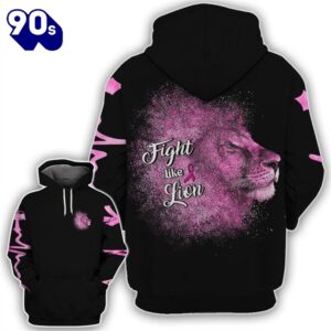 Breast Cancer Awareness 3D All Over Print Shirts Pink Ribbon Fight Like Lion