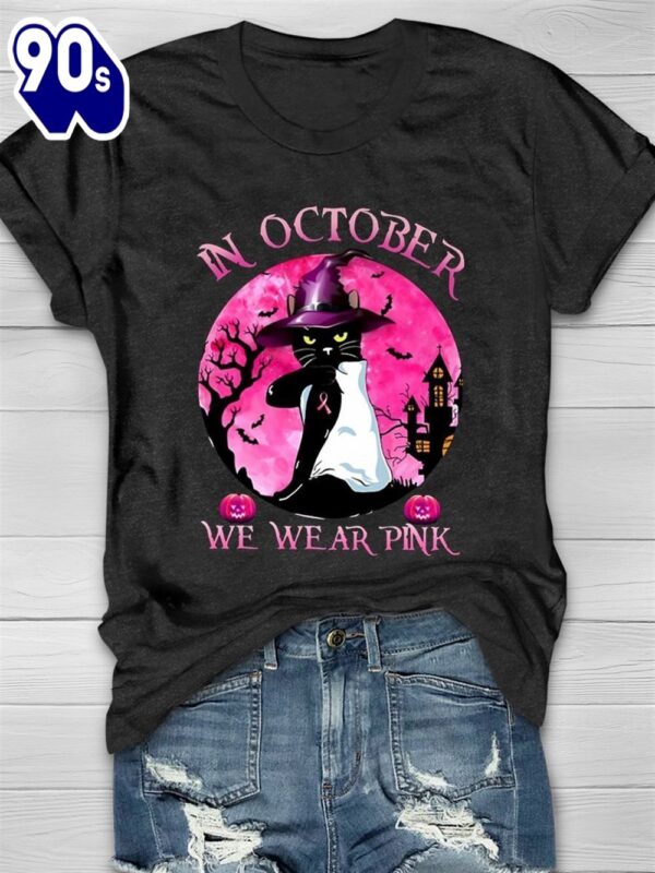 Breast Cancer Black Cat Tattooed – Breast Cancer Awareness Shirt