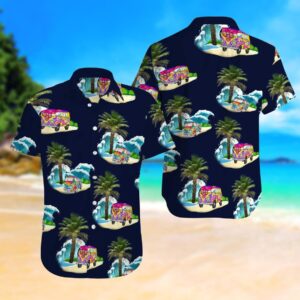 Camping Van Car Tropical Hippie…