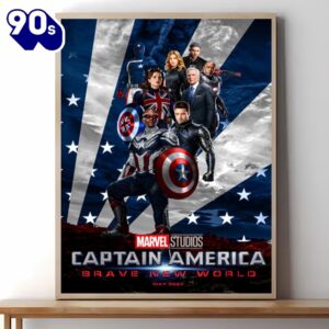 Captain America Brave New World Movie Poster Wall Art