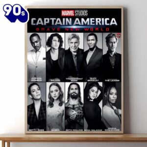 Captain America Brave New World Movie Poster Wall Art Canvas