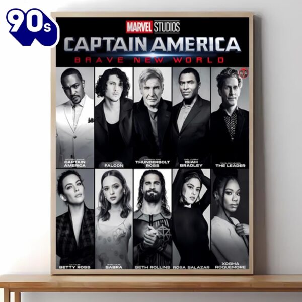 Captain America Brave New World Movie Poster Wall Art Canvas