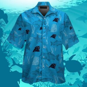 Carolina Panthers Short Sleeve Button…
