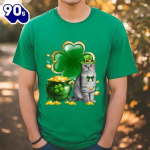 Cat Shamrock St Patricks Day…