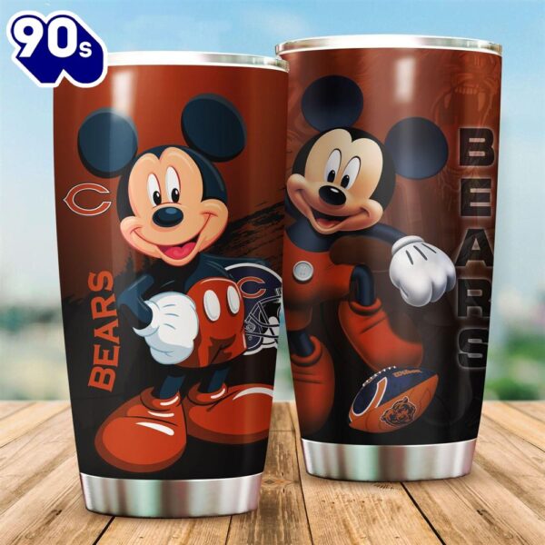 Chicago Bears Mickey Mouse NFL Football Teams Big Logo 13 Gift For Fan Travel Tumbler