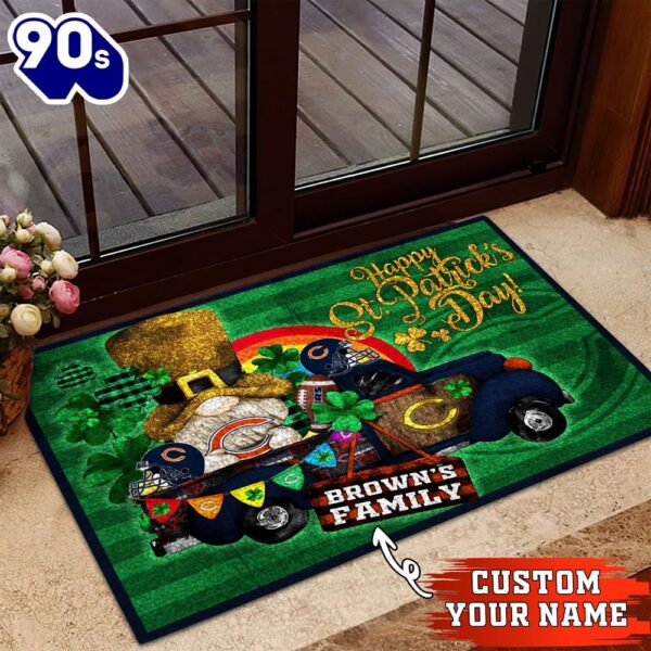 Chicago Bears NFL-Custom Doormat For The Celebration Of Saint Patrick’s Day