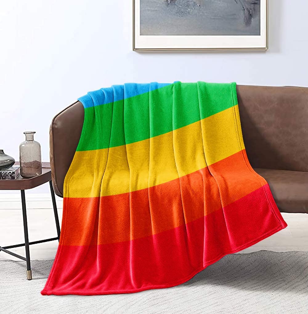 Colorful Stripes Rainbow Blanket Lgbt, Rainbow Fleece Soft Lightweight Big Blanket For Lgbt Colorful Stripes Rainbow Blanket Lgbt, Rainbow Fleece Soft Lightweight Big Blanket For Lgbt