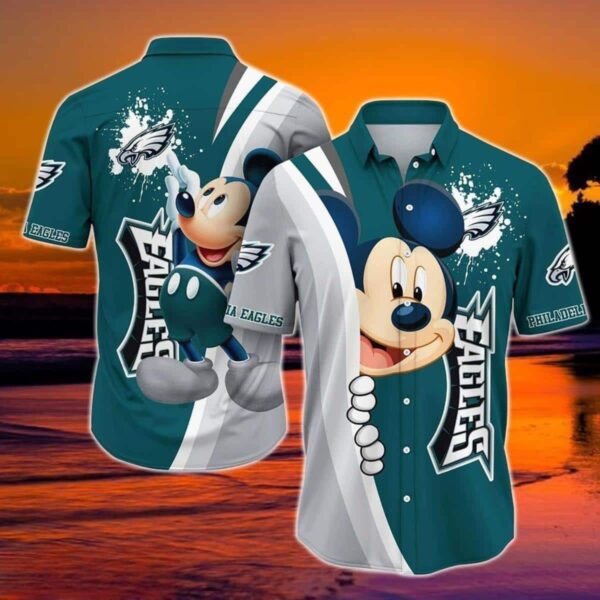 Cool Mickey Mouse Disney NFL Philadelphia Eagles  NFL Hawaiian Shirt
