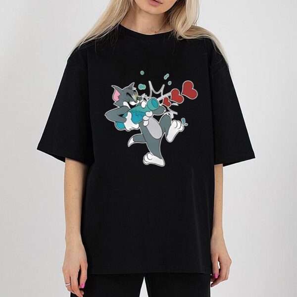 Couple Valentine Day Cute Funny Tom And Jerry Unisex Couple T-Shirt