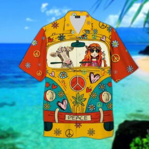 Cow Hippie Hawaiian Shirt –…