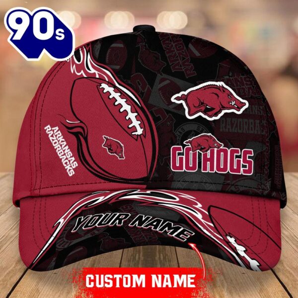 Custom Arkansas Razorbacks Unisex Adults Adjustable Snapback Sportswear  NCAA Cap