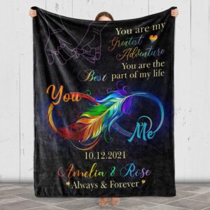 Custom Lgbt Blanket For Couple Lesbian Gift For Couple Gaymer You Are The Best Party Of My Life Blankets 2