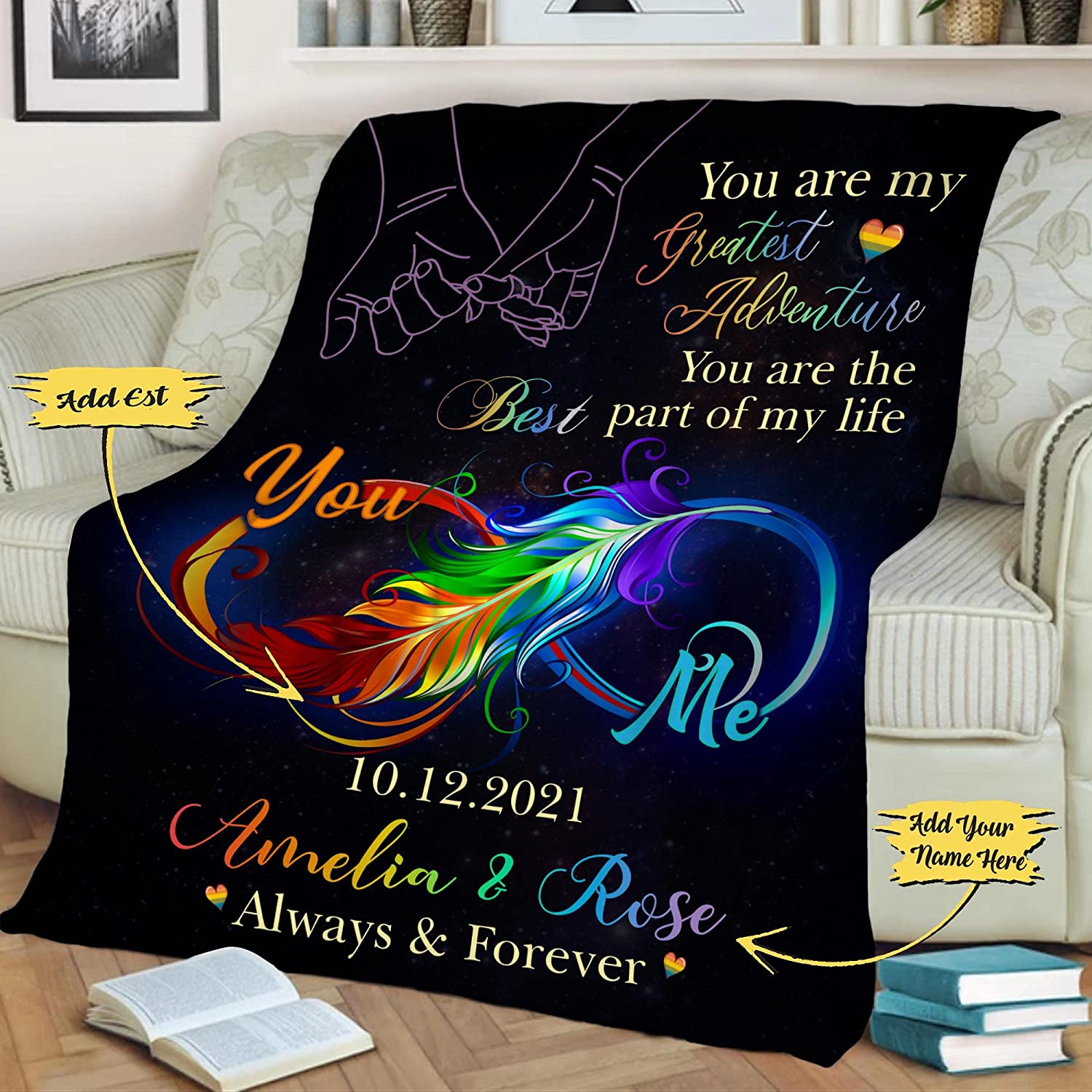 Custom Lgbt Blanket For Couple Lesbian Gift For Couple Gaymer You Are The Best Party Of My Life Blankets Custom Lgbt Blanket For Couple Lesbian Gift For Couple Gaymer You Are The Best Party Of My Life Blankets