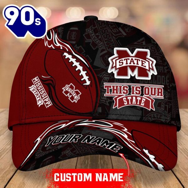 Custom Mississippi State Bulldogs Unisex Adults Adjustable Snapback Sportswear  NCAA Cap