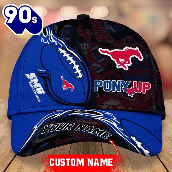Custom Smu Mustangs Unisex Adults Adjustable Snapback Sportswear  NCAA Cap