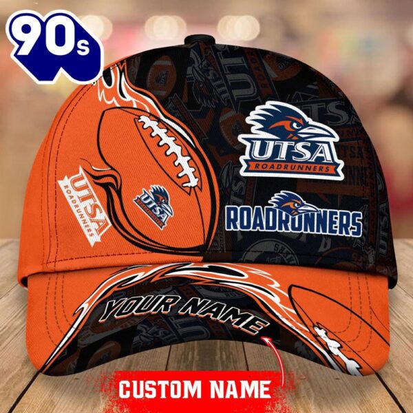 Custom Utsa Roadrunners Unisex Adults Adjustable Snapback Sportswear  NCAA Cap