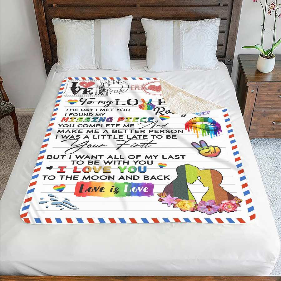 Custom With Name Love Has No Gender Lgbt Pride Love Win Blankets To My Love Lgbtq Blanket For Him Her Custom With Name Love Has No Gender Lgbt Pride Love Win Blankets To My Love Lgbtq Blanket For Him Her