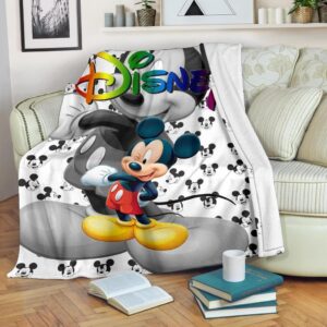 Cute Mickey Fleece Blanket For Bedding Decor Fans 1 Cute Mickey Fleece Blanket For Bedding Decor Fans 2