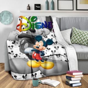 Cute Mickey Fleece Blanket For Bedding Decor Fans 2 Cute Mickey Fleece Blanket For Bedding Decor Fans 3