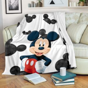 Cute Mickey Mouse Fleece Blanket For Bedding Decor Fans 1