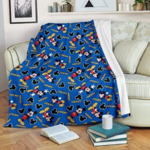Cute Pattern Mickey Fleece Blanket For Bedding Decor Fans 1