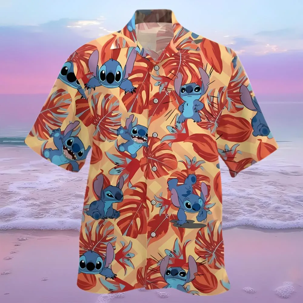 Cute Stitch Red Tropical Lilo…