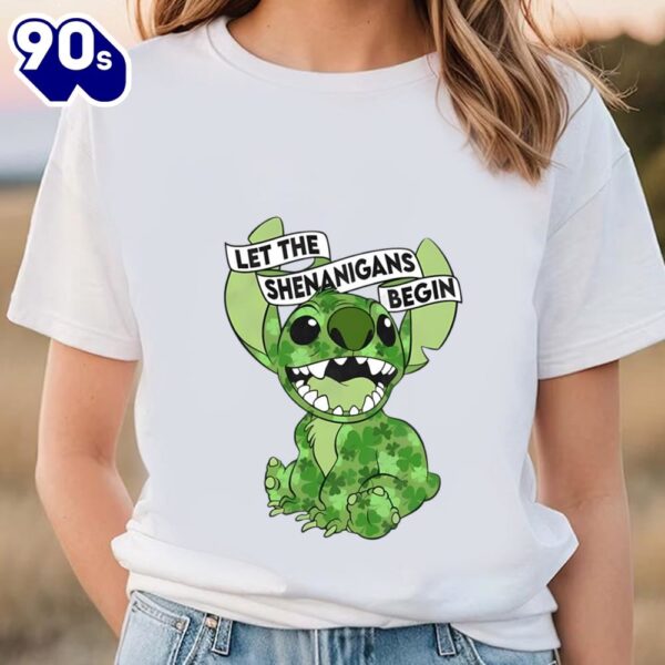 Cute Stitch St Patricks Day Stitch Shenanigans Irish Awesome Shirts