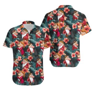 Disney Hawaiian Shirt Summer Beach…