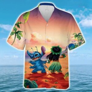 Disney Hawaiian Shirt Summer Beach…