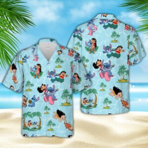Disney Hawaiian Shirt Summer Beach…
