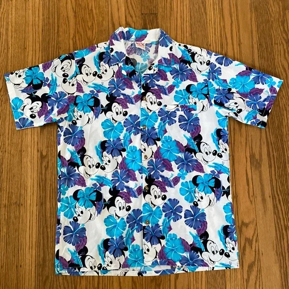 Disney Hawaiian Shirt Summer Beach…