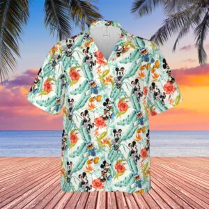 Disney Hawaiian Shirt Summer Beach…