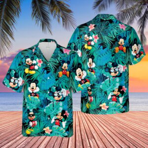 Disney Hawaiian Shirt Summer Beach…