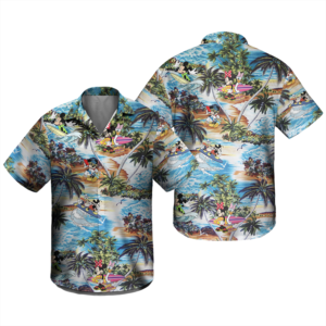 Disney Hawaiian Shirt Summer Beach…