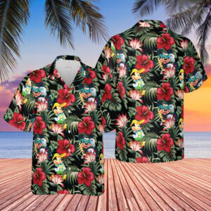 Disney Hawaiian Shirt Summer Beach…