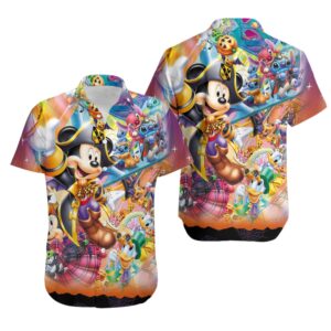 Disney Hawaiian Shirt Summer Beach…