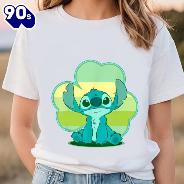 Disney Lilo And Stitch St. Patrick’s Day Stitch Clover T-Shirt