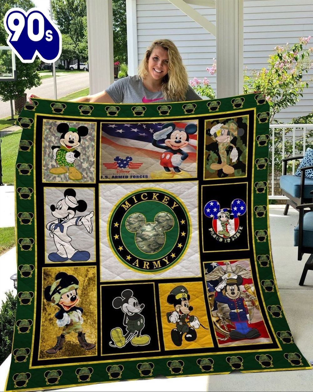 Disney Mickey Mouse, Mickey Army Military Blanket Disney Mickey Mouse, Mickey Army Military Blanket