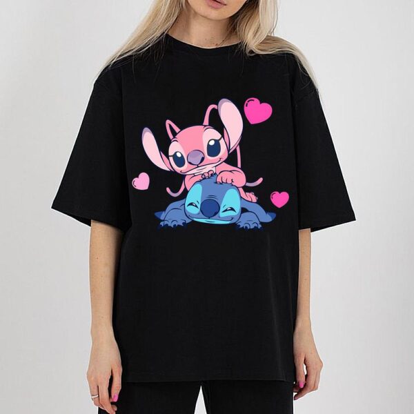 Disney Stitch And Angel Happy Valentine’s Day Matching T-Shirt Gift Valentine Shirt