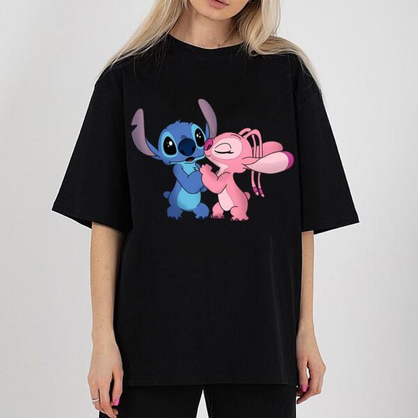 Disney Stitch And Angel Happy Valentine’s Day Matching T-Shirt Gift Valentine’s T-Shirt