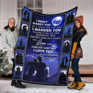 Valentine Day Family Love Forever Together Husband And Wife Fleece Throw Blanket