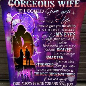 Family To My Wife Husband And Wife Love You Fleece Throw Blanket Weighted Blanket To Sleep Valentines Day Gift Ideas 3